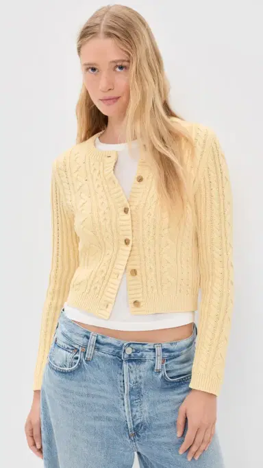 Denimist Riley Cardigan Washed Yellow M | Thumbnail 2