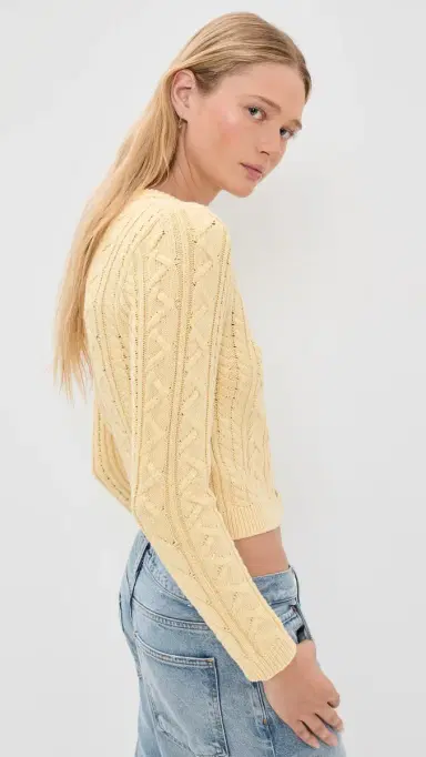 Denimist Riley Cardigan Washed Yellow M | Thumbnail 4