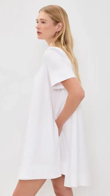 Polo Ralph Lauren Super Poplin Collared Short Sleeve Dress White 2 | Thumbnail 4