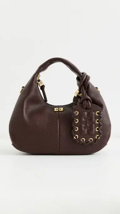 Ganni Hobo Mini Grained Bag | Thumbnail 2 Ganni Hobo Mini Grained Bag | Thumbnail 2