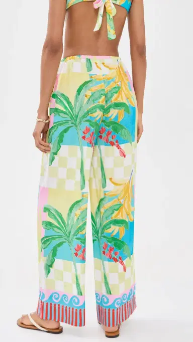 MINKPINK Palmira Drawstring Pants Vacation Palms L | Thumbnail 3