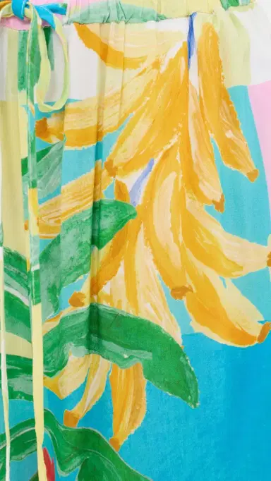 MINKPINK Palmira Drawstring Pants Vacation Palms L | Thumbnail 6