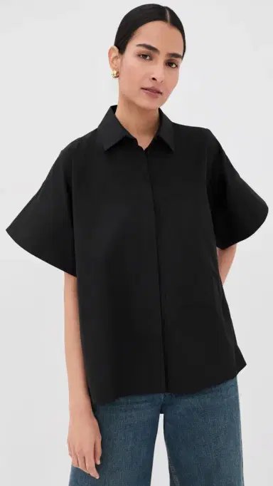 CO Boxy Short Sleeve Shirt Black | Thumbnail 2