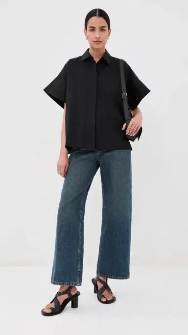 CO Boxy Short Sleeve Shirt Black | Thumbnail 5