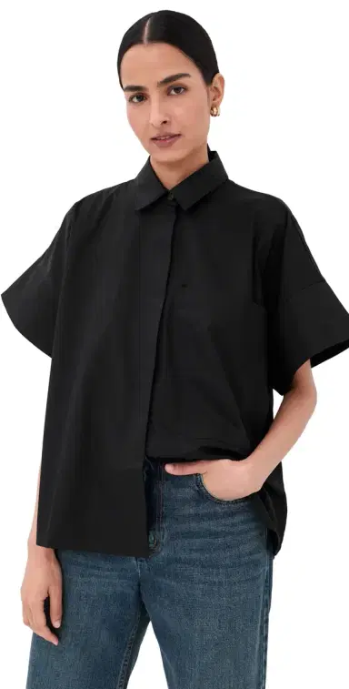 CO Boxy Short Sleeve Shirt Black | Thumbnail 1