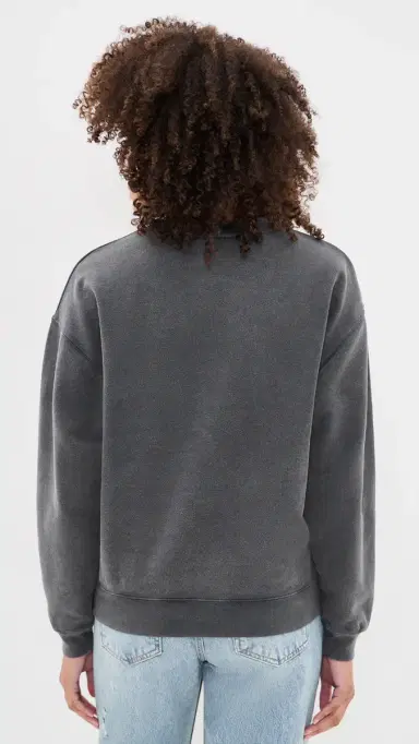 Anine Bing Spencer Leopard Sweatshirt Washed Black | Thumbnail 3
