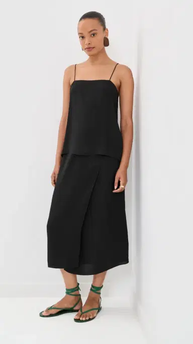 Tibi Summer Slip Cami Black | Thumbnail 5 Tibi Summer Slip Cami Black | Thumbnail 5