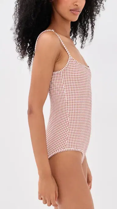 Hill House Home The Emerson One Piece Rust Gingham L | Thumbnail 4