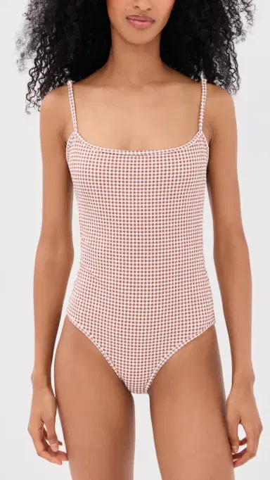 Hill House Home The Emerson One Piece Rust Gingham L | Thumbnail 5