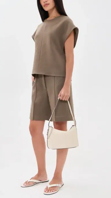 Tory Burch Mellow Shoulder Bag Light Cream One Size | Thumbnail 3