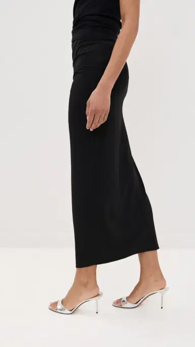 Rabanne Long Draped Skirt Black 38 | Thumbnail 4