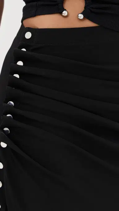 Rabanne Long Draped Skirt Black 38 | Thumbnail 6