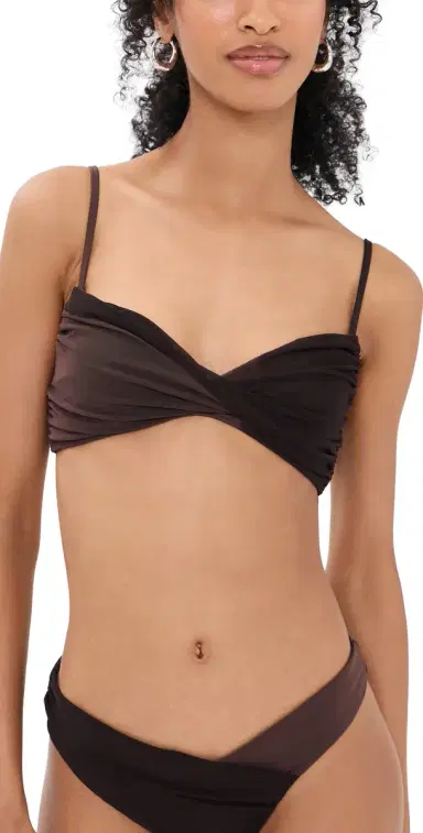 Staud La er Bikini Top Espresso/Dark Chocolate | Thumbnail 1