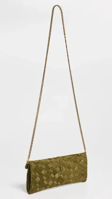 JW PEI Zaria Woven Clutch Dark Olive One Size | Thumbnail 4 JW PEI Zaria Woven Clutch Dark Olive One Size | Thumbnail 4