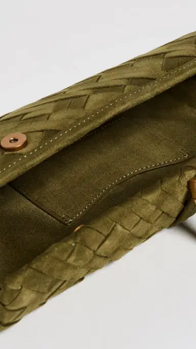 JW PEI Zaria Woven Clutch Dark Olive One Size | Thumbnail 6 JW PEI Zaria Woven Clutch Dark Olive One Size | Thumbnail 6