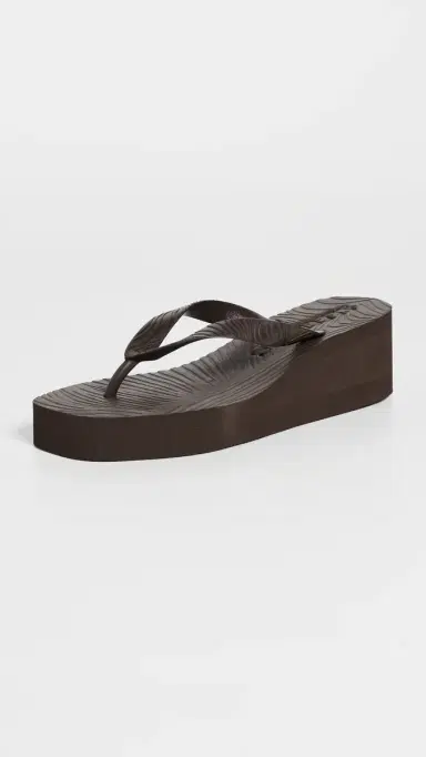 SLEEPERS High Platform Flip Flops Brown | Thumbnail 2