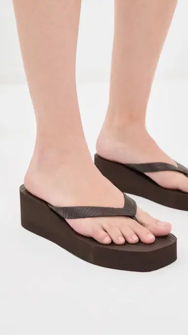 SLEEPERS High Platform Flip Flops Brown | Thumbnail 3