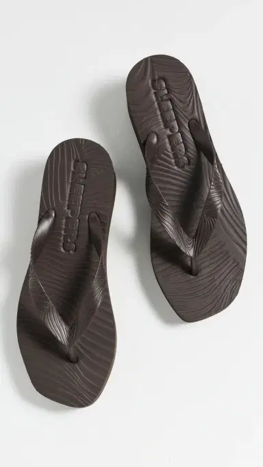 SLEEPERS High Platform Flip Flops Brown | Thumbnail 5