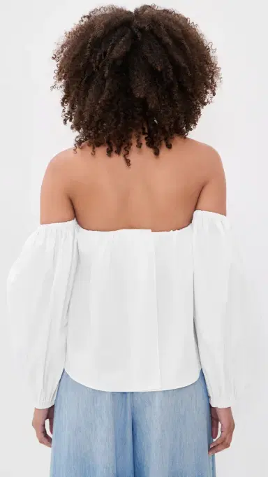 L'AGENCE arai Off houlder Eternal Bra Top White | Thumbnail 3