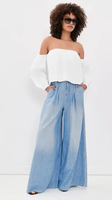 L'AGENCE arai Off houlder Eternal Bra Top White | Thumbnail 5