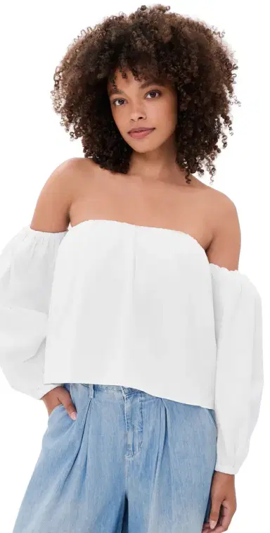 L'AGENCE arai Off houlder Eternal Bra Top White | Thumbnail 1