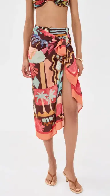 MINKPINK Isola Sarong Cocoa Coast One Size | Thumbnail 2