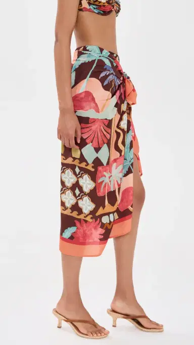 MINKPINK Isola Sarong Cocoa Coast One Size | Thumbnail 4