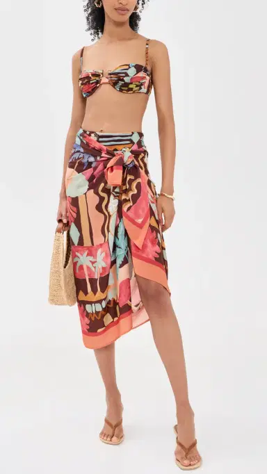 MINKPINK Isola Sarong Cocoa Coast One Size | Thumbnail 5