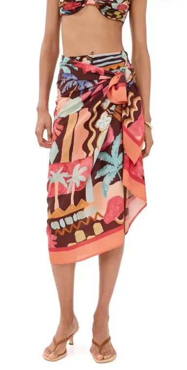 MINKPINK Isola Sarong Cocoa Coast One Size | Thumbnail 1