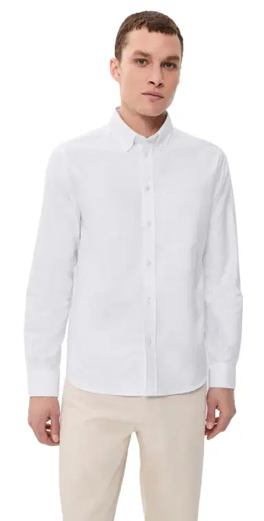 Les Deux Konrad Oxford Button Down Shirt White | Thumbnail 1 Les Deux Konrad Oxford Button Down Shirt White | Thumbnail 1