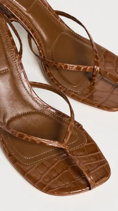 Simkhai Kelsey Embossed Leather Strappy Wedge Sandals | Thumbnail 6