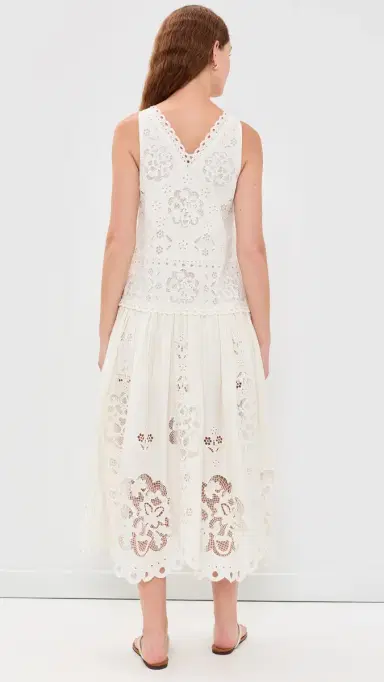 Sea Gardener Embroidered Dress White | Thumbnail 3 Sea Gardener Embroidered Dress White | Thumbnail 3