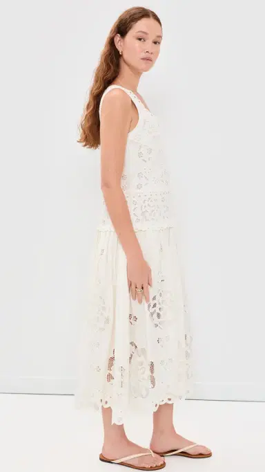 Sea Gardener Embroidered Dress White | Thumbnail 4 Sea Gardener Embroidered Dress White | Thumbnail 4