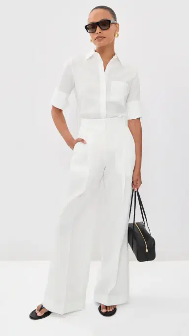Another Tomorrow Pleated Trousers | Thumbnail 2 Another Tomorrow Pleated Trousers | Thumbnail 2