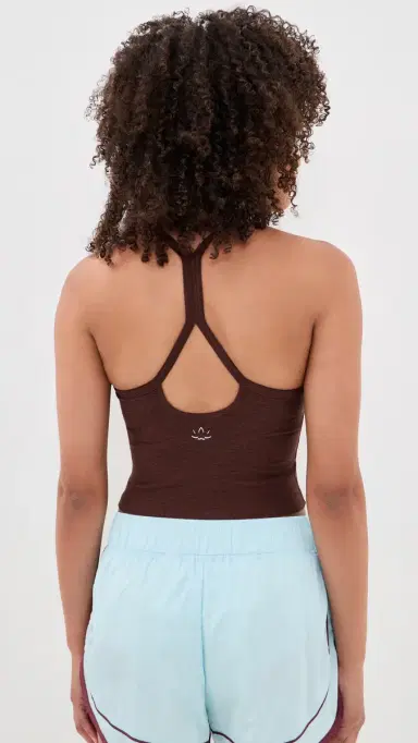 Beyond Yoga Spacedye Slim Racerback Cropped Tank Iced Mocha Heather | Thumbnail 3 Beyond Yoga Spacedye Slim Racerback Cropped Tank Iced Mocha Heather | Thumbnail 3