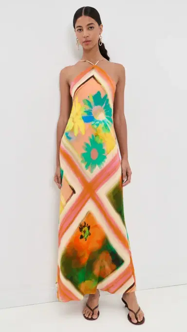 STAUD Cubism Maxi Dress Superbloom Scarf | Thumbnail 2