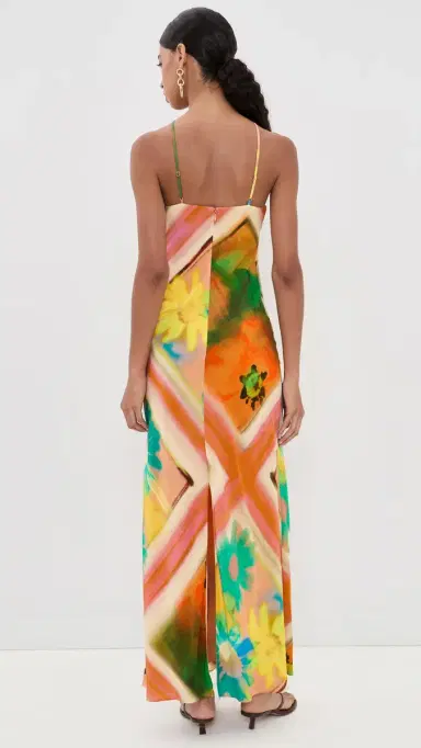 STAUD Cubism Maxi Dress Superbloom Scarf | Thumbnail 3