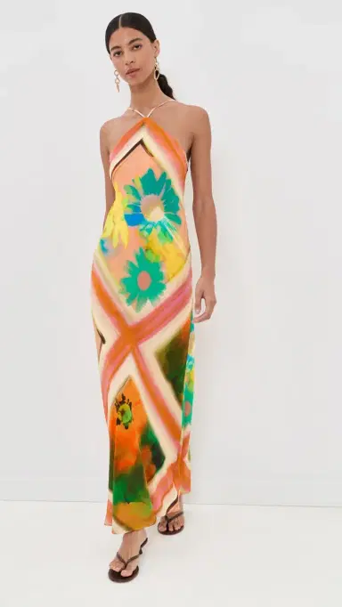 STAUD Cubism Maxi Dress Superbloom Scarf | Thumbnail 5