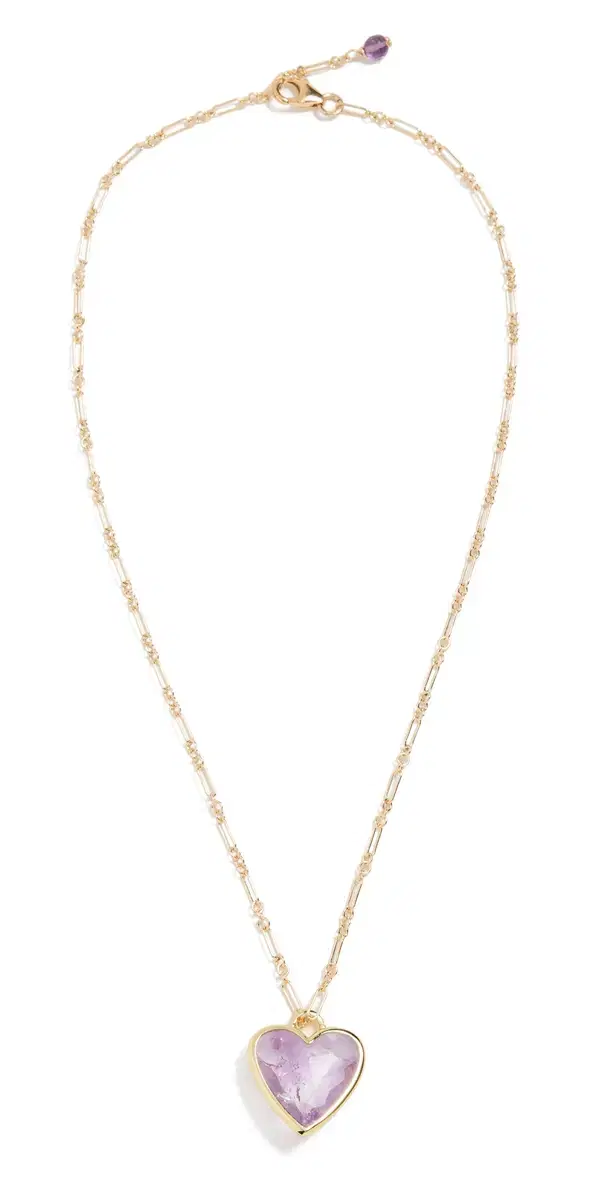 Brinker + Eliza Lovey Necklace Amethyst One Size