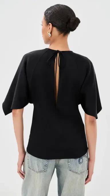 Stella McCartney Handkerchief Satin Top Black 44 | Thumbnail 3 Stella McCartney Handkerchief Satin Top Black 44 | Thumbnail 3