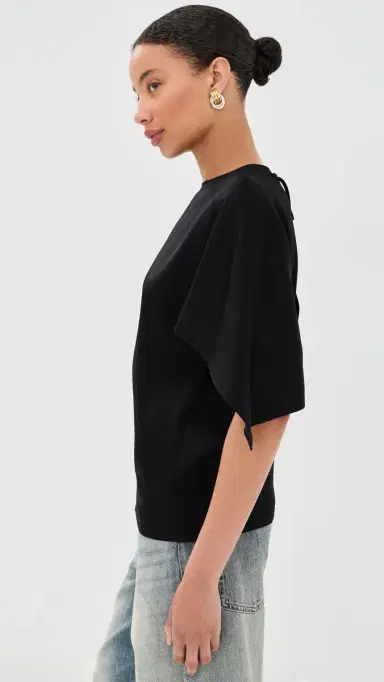 Stella McCartney Handkerchief Satin Top Black 44 | Thumbnail 4 Stella McCartney Handkerchief Satin Top Black 44 | Thumbnail 4