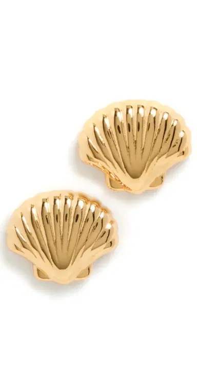 Lele Sadoughi Coquille Stud Earrings Gold One Size | Thumbnail 1