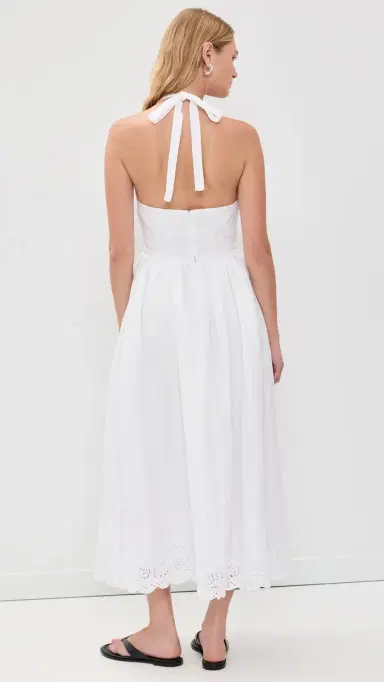 Staud Grazia Linen Dress White | Thumbnail 3