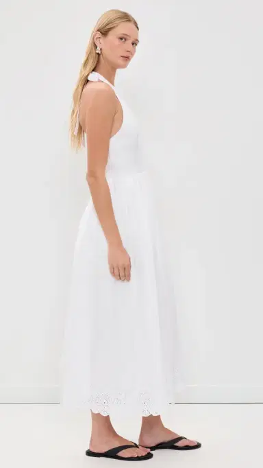 Staud Grazia Linen Dress White | Thumbnail 4
