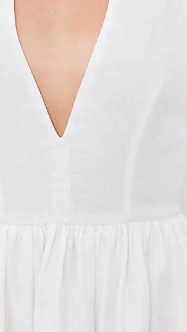 Staud Grazia Linen Dress White | Thumbnail 6