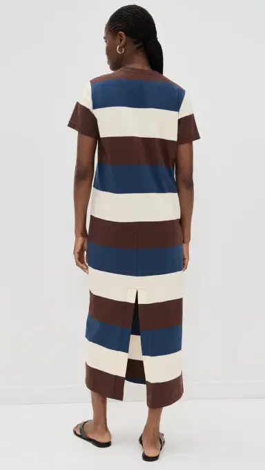 LE BOP Grace Midi Dress Chocolate/Blue/ | Thumbnail 3