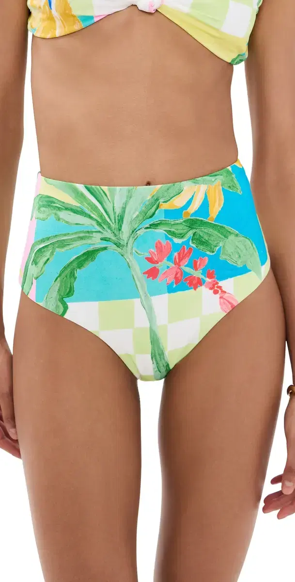 Palmira High Waisted Bikini Bottoms Vacation Palms