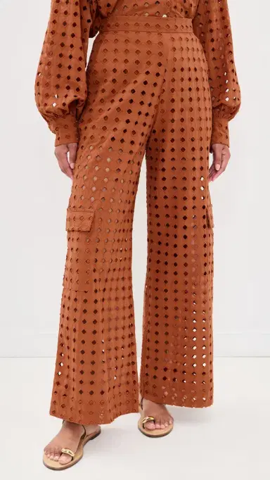 Dress To Brown Castanha Eyelet Cargo Pants Brown Castanha | Thumbnail 2