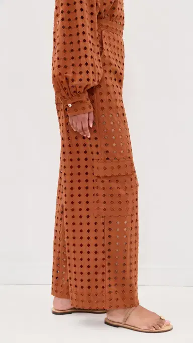 Dress To Brown Castanha Eyelet Cargo Pants Brown Castanha | Thumbnail 4