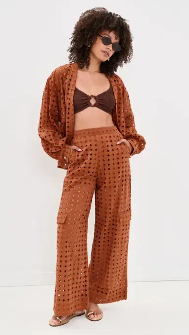 Dress To Brown Castanha Eyelet Cargo Pants Brown Castanha | Thumbnail 5